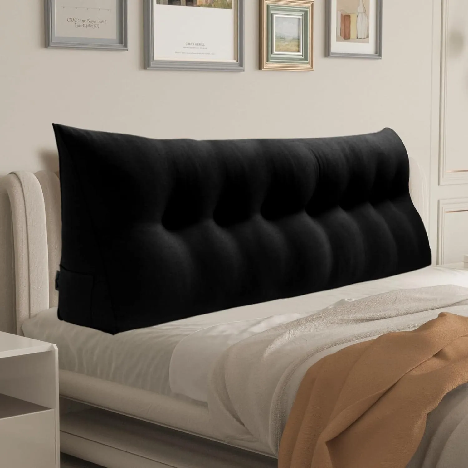 WOWMAX Bed Rest Wedge Reading Pillow Headboard Back Support Cushion