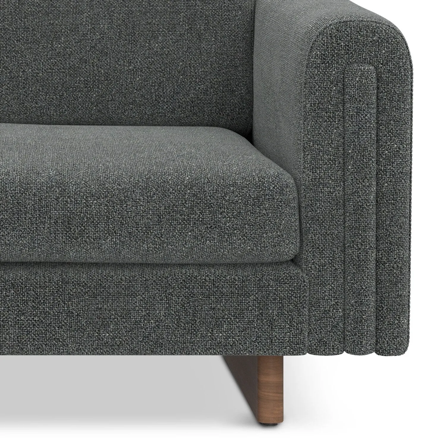 WYNDENHALL Drayton 61 inch Wide Contemporary Loveseat Sofa in Tightly Woven Performance Fabric - 61 W x 38 D x 30 H