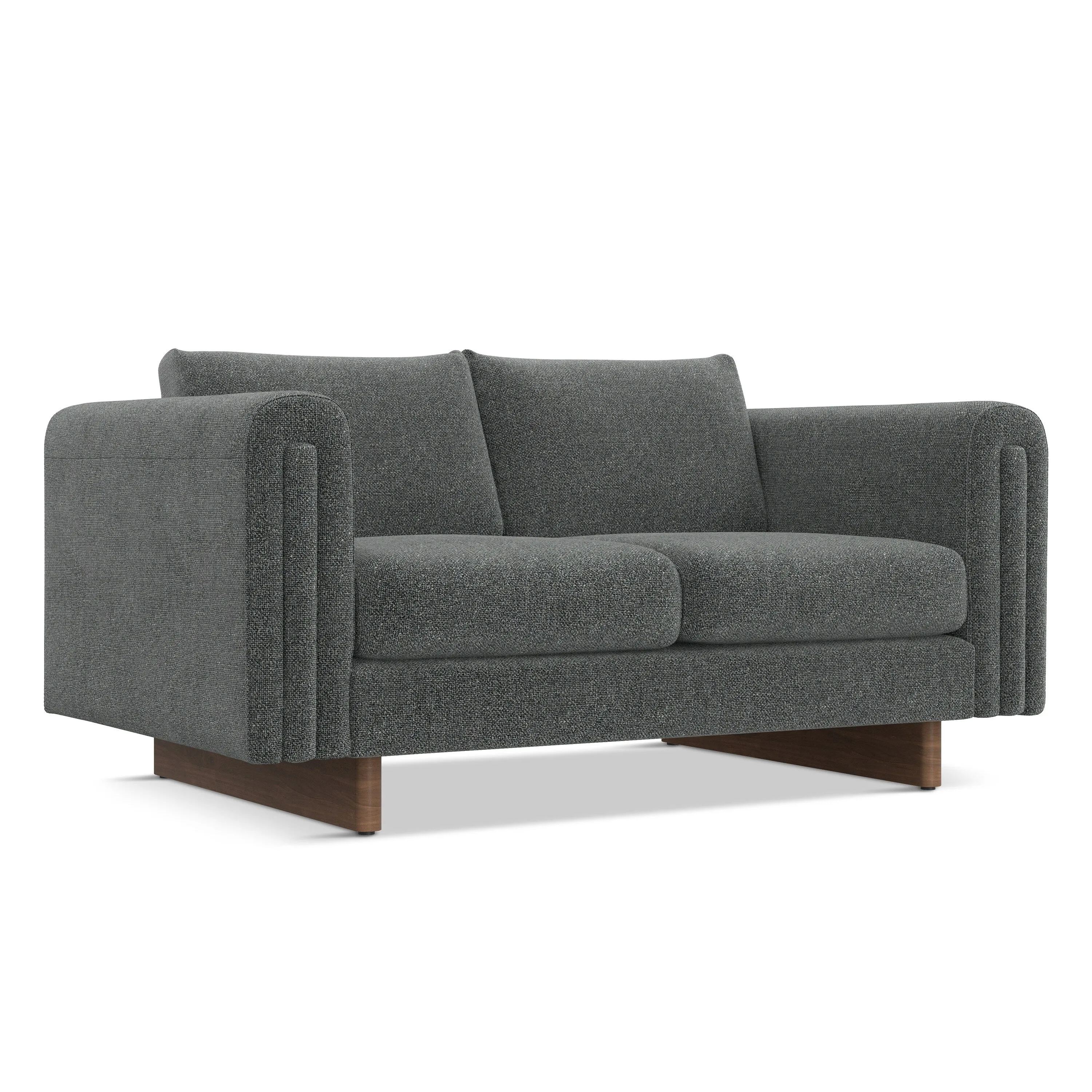 WYNDENHALL Drayton 61 inch Wide Contemporary Loveseat Sofa in Tightly Woven Performance Fabric - 61 W x 38 D x 30 H