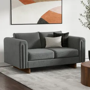 WYNDENHALL Drayton 61 inch Wide Contemporary Loveseat Sofa in Tightly Woven Performance Fabric - 61 W x 38 D x 30 H