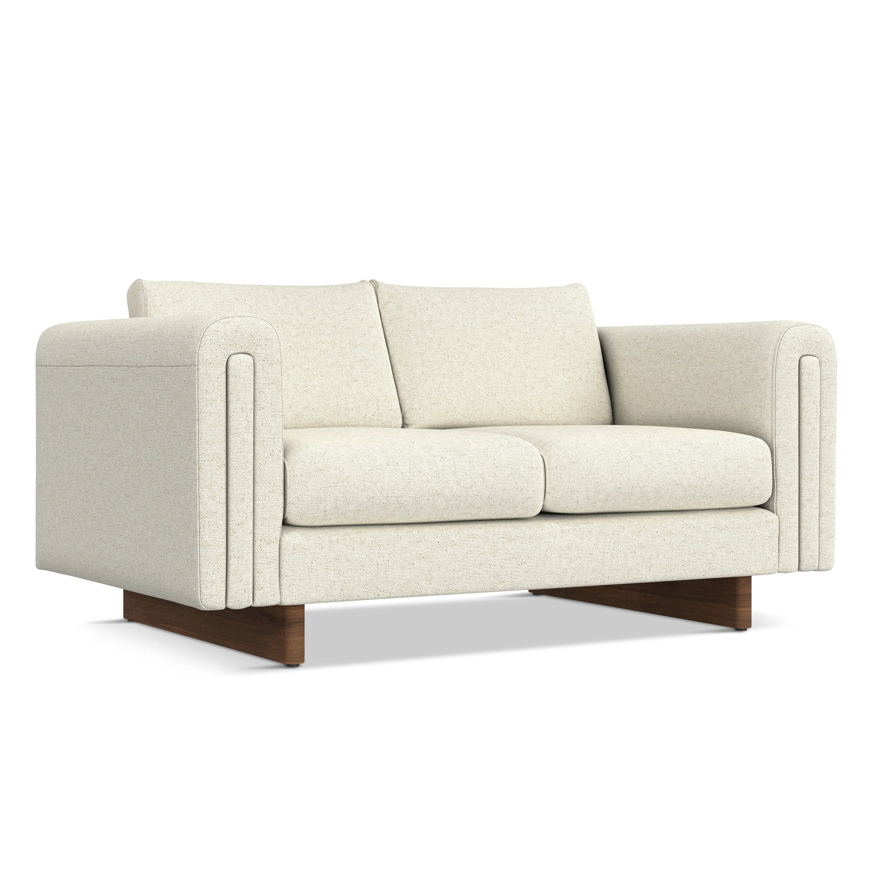 WYNDENHALL Drayton 61 inch Wide Contemporary Loveseat Sofa in Tightly Woven Performance Fabric - 61 W x 38 D x 30 H